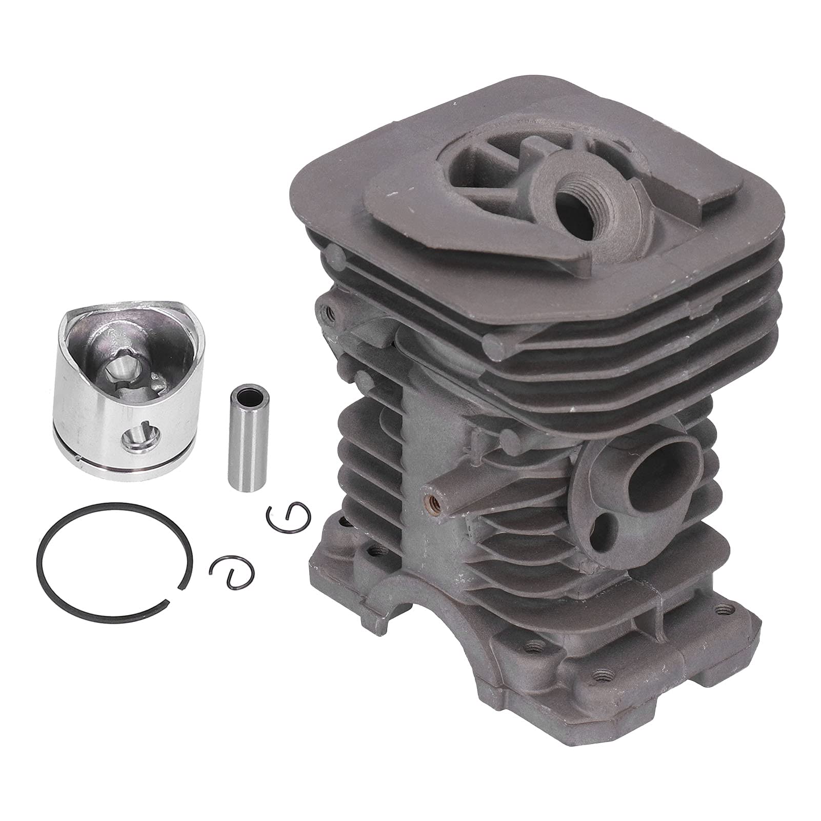 Zestaw tłoka cylindra 38mm Części zamienne do piły łańcuchowej Aluminium Trwałe ulepszenie Fit 136 137 141 Pierścień tłokowy piły łańcuchowej Pierścień zabezpieczający