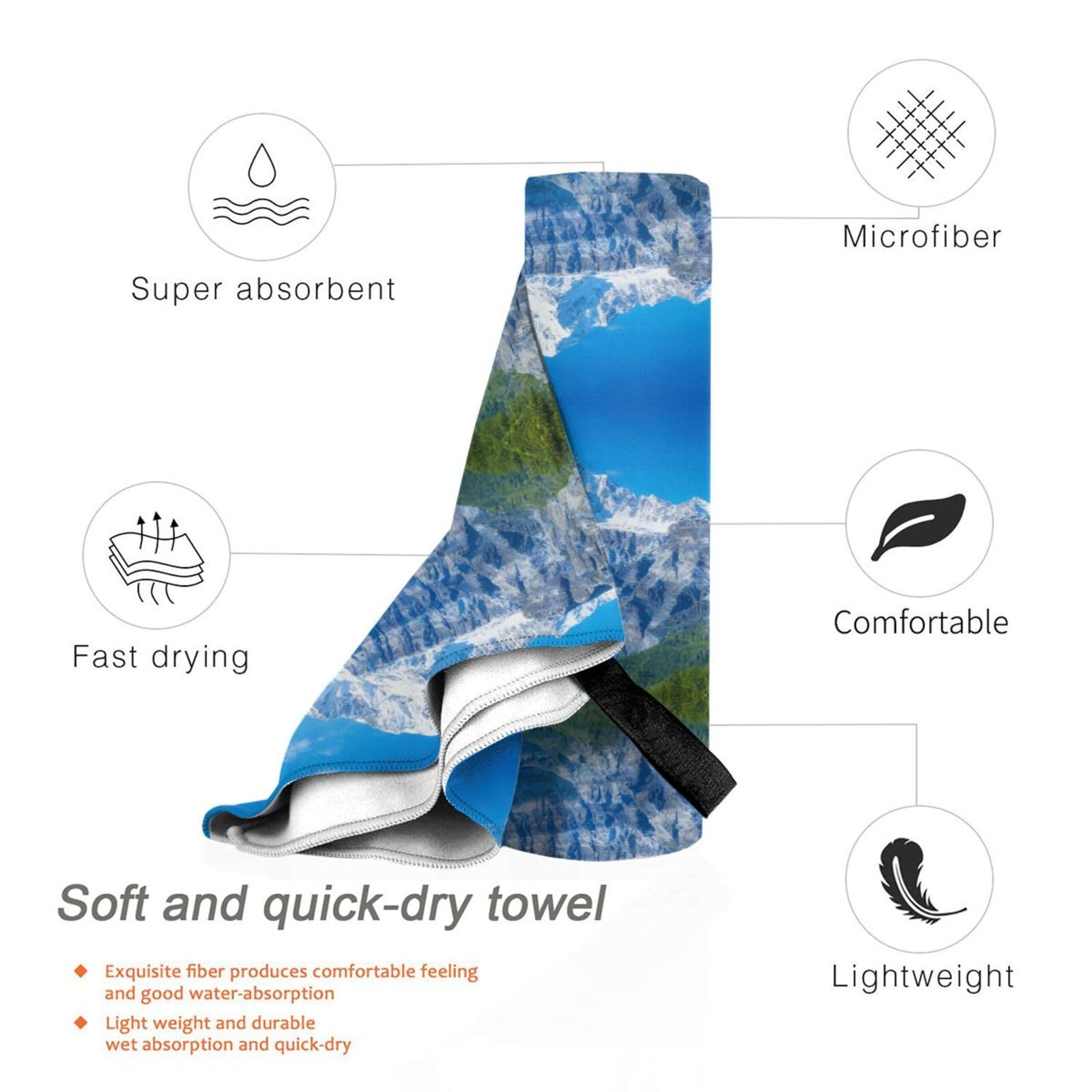 Neve - telo da spiaggia asciutto rapido di Microfiber della stampa del