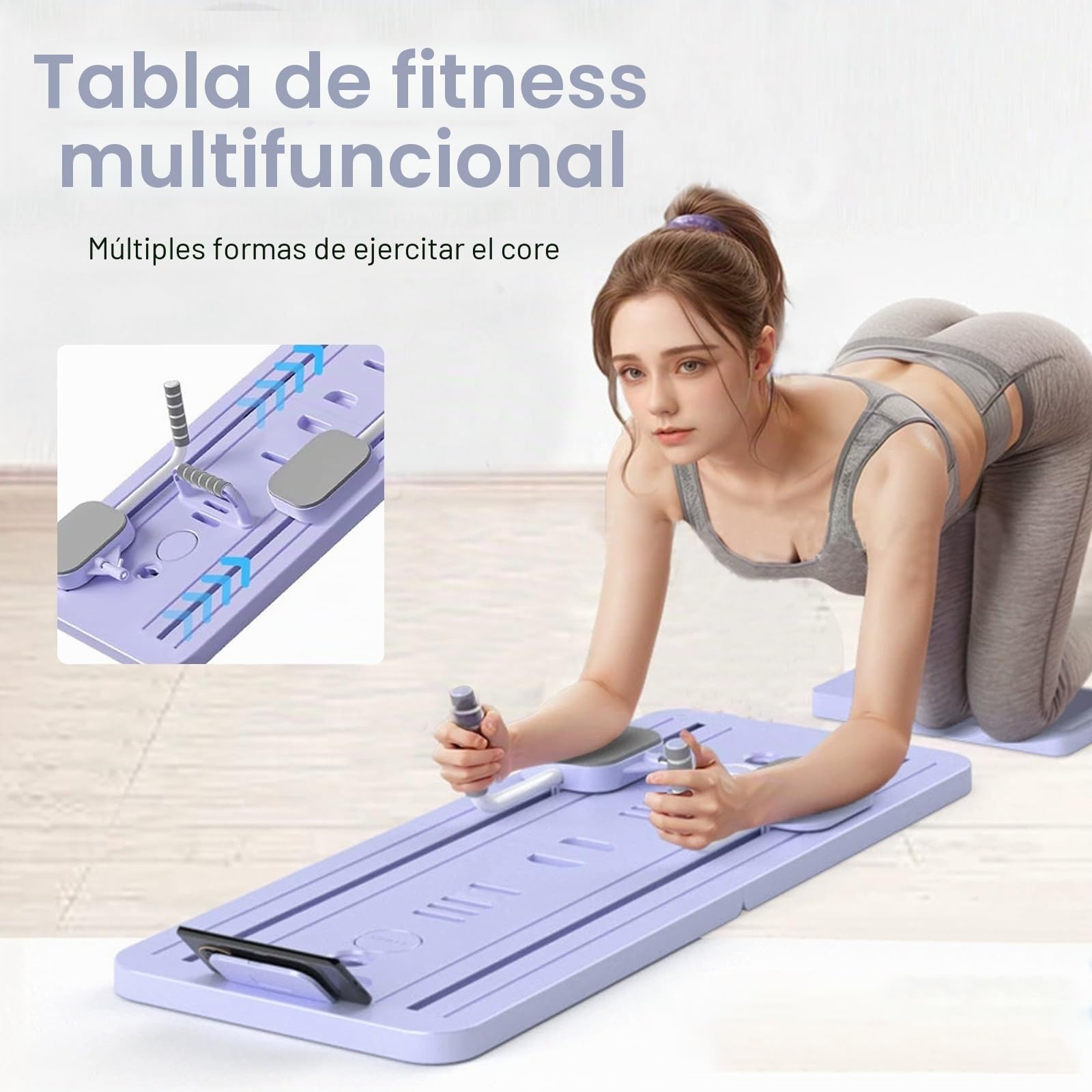 Tabla de Pilates para el hogar, 5 en 1, Plegable, Mini Tabla reformadora de Pilates, con Temporizador para núcleo, Cintura, Pierna, Brazo y Entrenamiento de Espalda, 2025, reformador