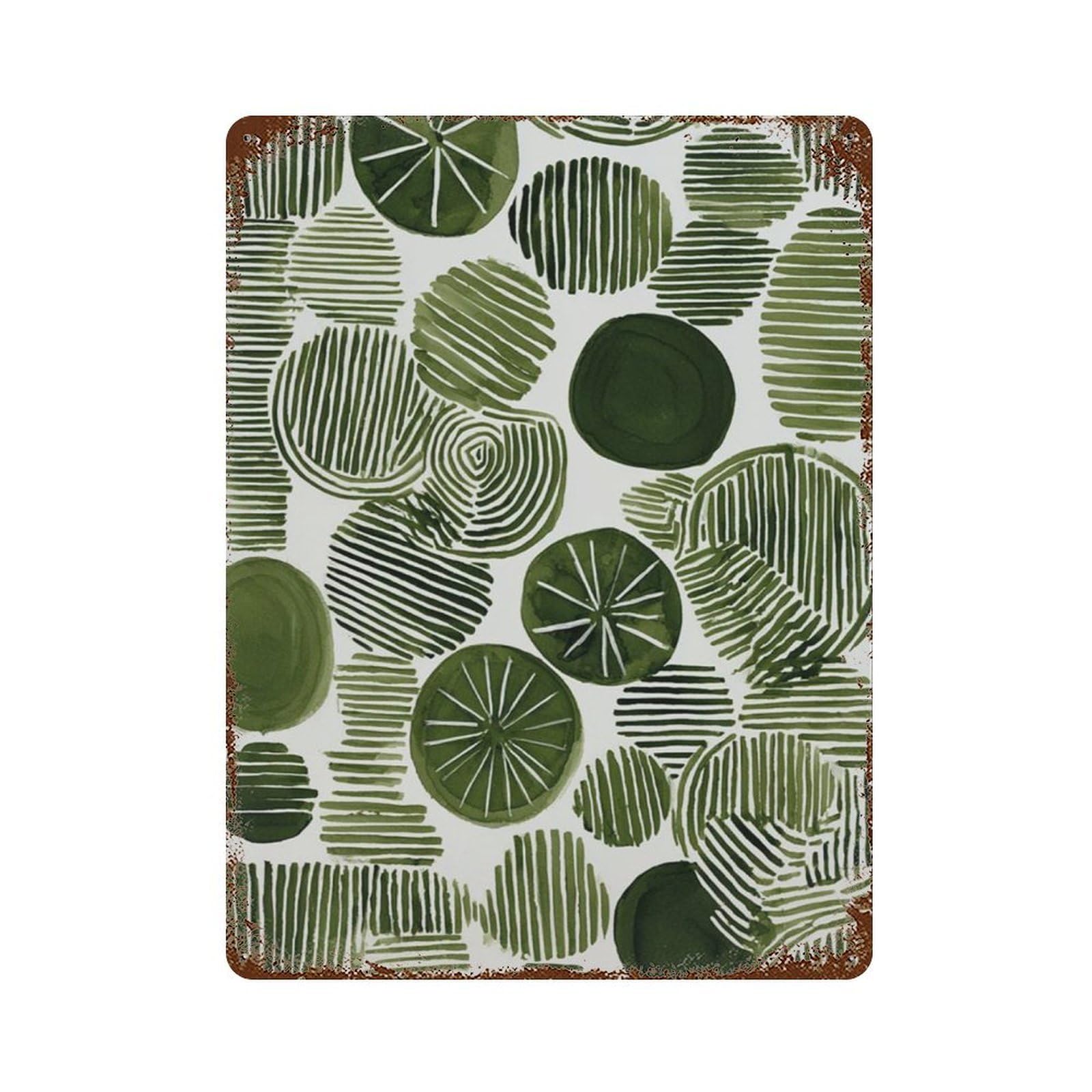 xiaoxiaoshen Green Botanical Leaf Tropical Palm Pattern Modern Nature Wall Decor Art Metal Tin Poster Modern Home Decor Art Home Bar Shop Decorations Vintage Sign 40x30cm