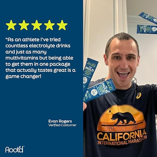 Miniatura 8 de Root'd Multivitamínico en polvo para hombres  24 vitaminas y minerales con 3 electrolitos, 9 superalimentos orgánicos, probióticos y enzimas,