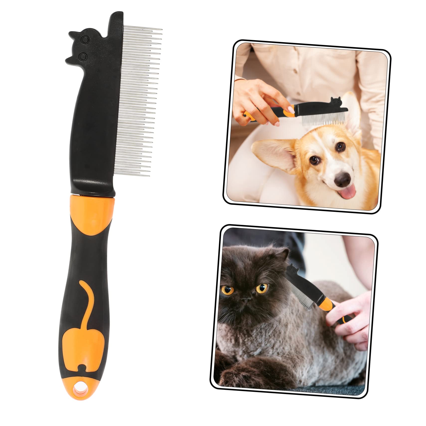 SUPVOX 3piezas Peine De Cuidado Para Mascotas Compacto Peine De Inoxidable Para Perros y Gatos Para Desenredar y Quitar El Pelo Muerto Diseño Ergonómico y Para Piel De Tu Mascota