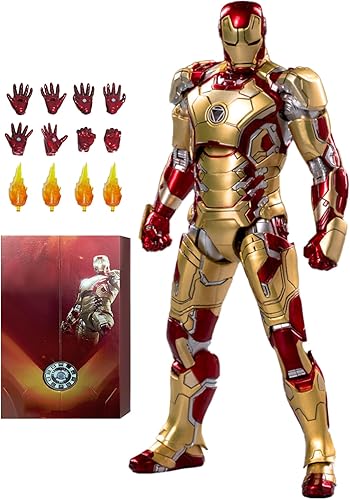 OVONNI - Figura de acción coleccionable de Ironman Mark 42 pintada 7pulgadas articulaciones completamente móviles OVONNI - Figura de acción coleccionable de Ironman Mark 42 pintada 7pulgadas articulaciones completamente móviles