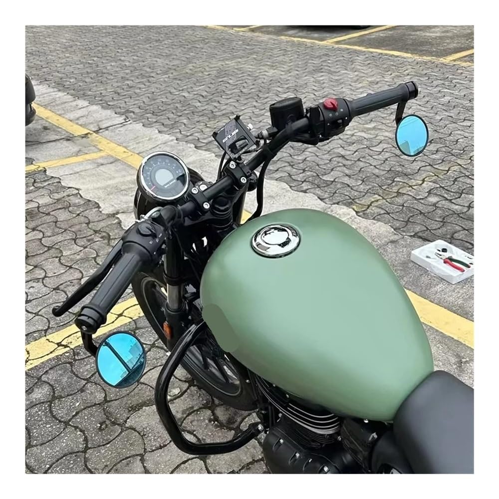 Rétroviseurs D'extrémité De Barre De Moto pour R&oyal Enfield MeteorClassic 350 500 Interceptor 650 CNC, Pointe De Guidon Rétro Rétroviseurs Moto