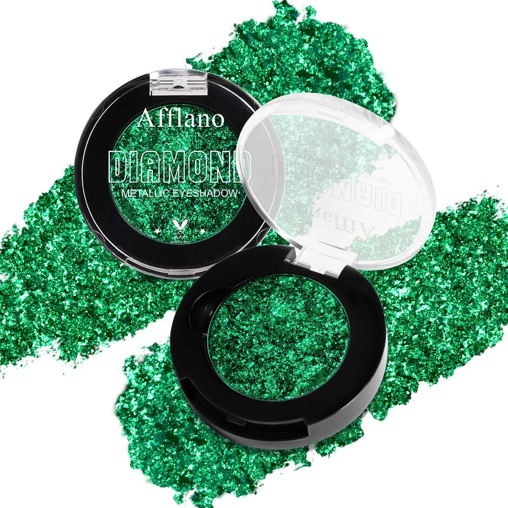 Amazon.com : Green Glitter Eyeshadow, Highly Pigmented Fine