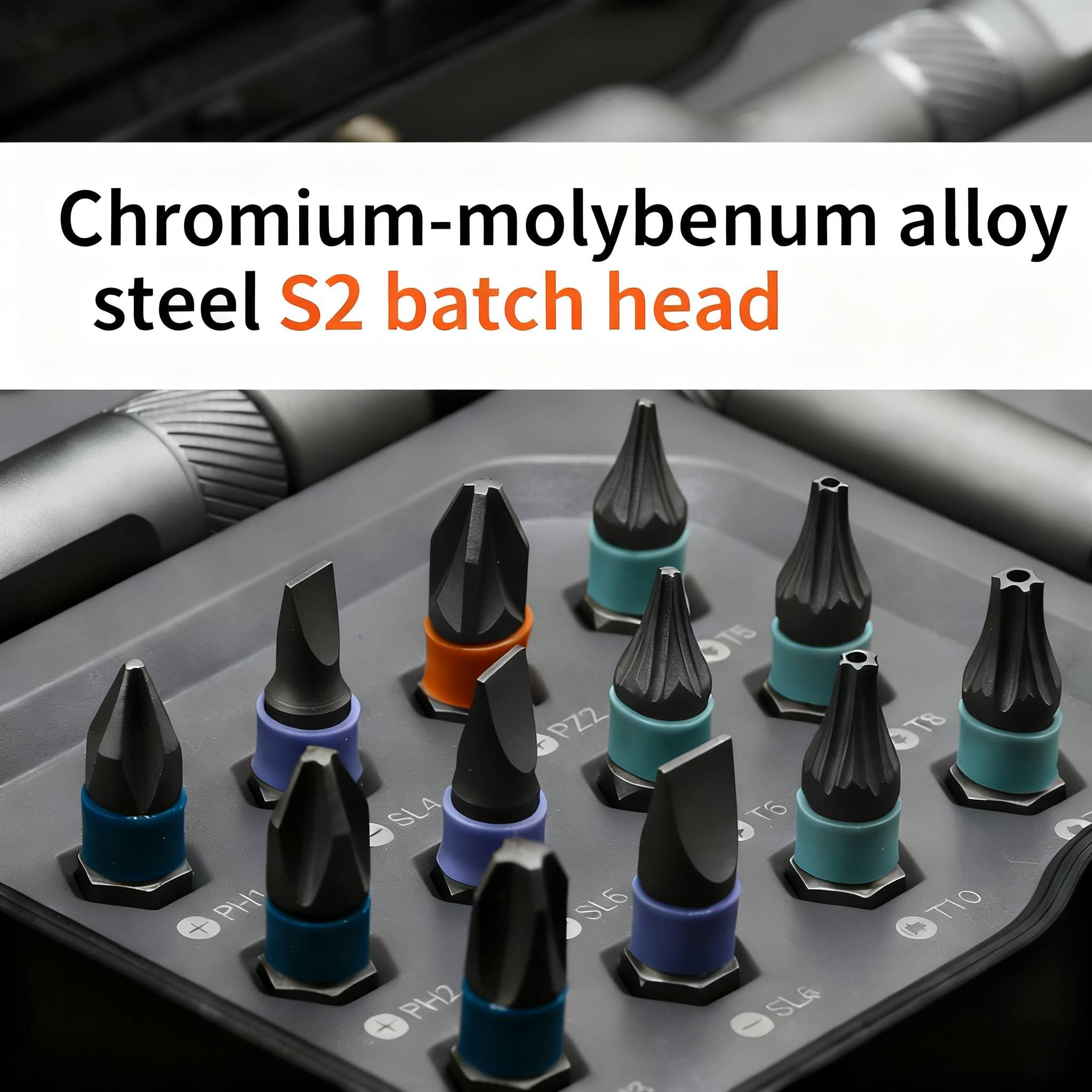 Set di cacciaviti magnetici 24 in 1, mini cacciavite di precisione, smontabile, auto-assemblaggio, kit di strumenti di precisione fai da te per mobili, computer, laptop, PC e biciclette