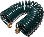 25FT vert EVA Toit de jardin enroulé avec raccords en laiton - Lenteur pour les lits de fleurs côté cour de nettoyage de patio et l'arrosage de petite-cour