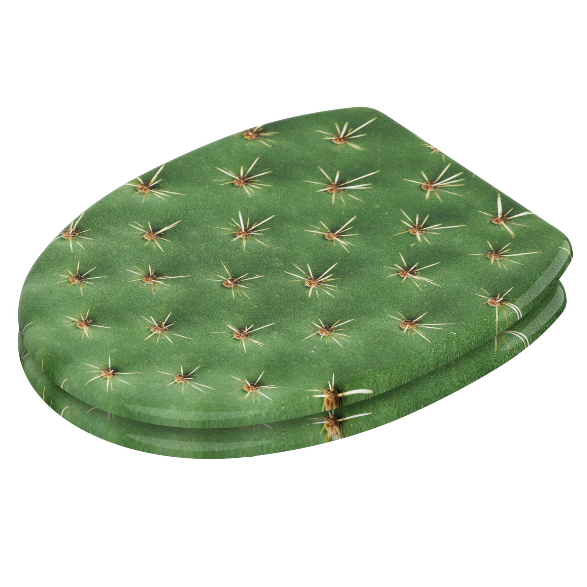 Sanilo Sedile WC con chiusura ammortizzata e sgancio rapido, il coperchio del WC può essere rimosso con la semplice pressione di un pulsante, facile montaggio dall'alto (Cactus)