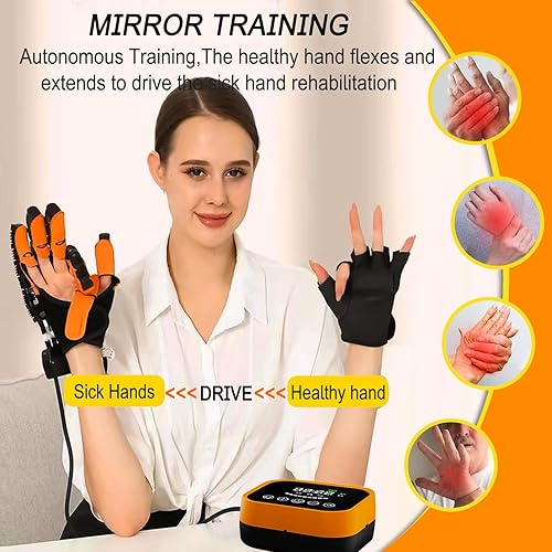 Miniatura 3 de Los guantes del robot de la rehabilitación mejoran el equipo de la terapia de la mano del golpe, guantes automáticos del entrenador