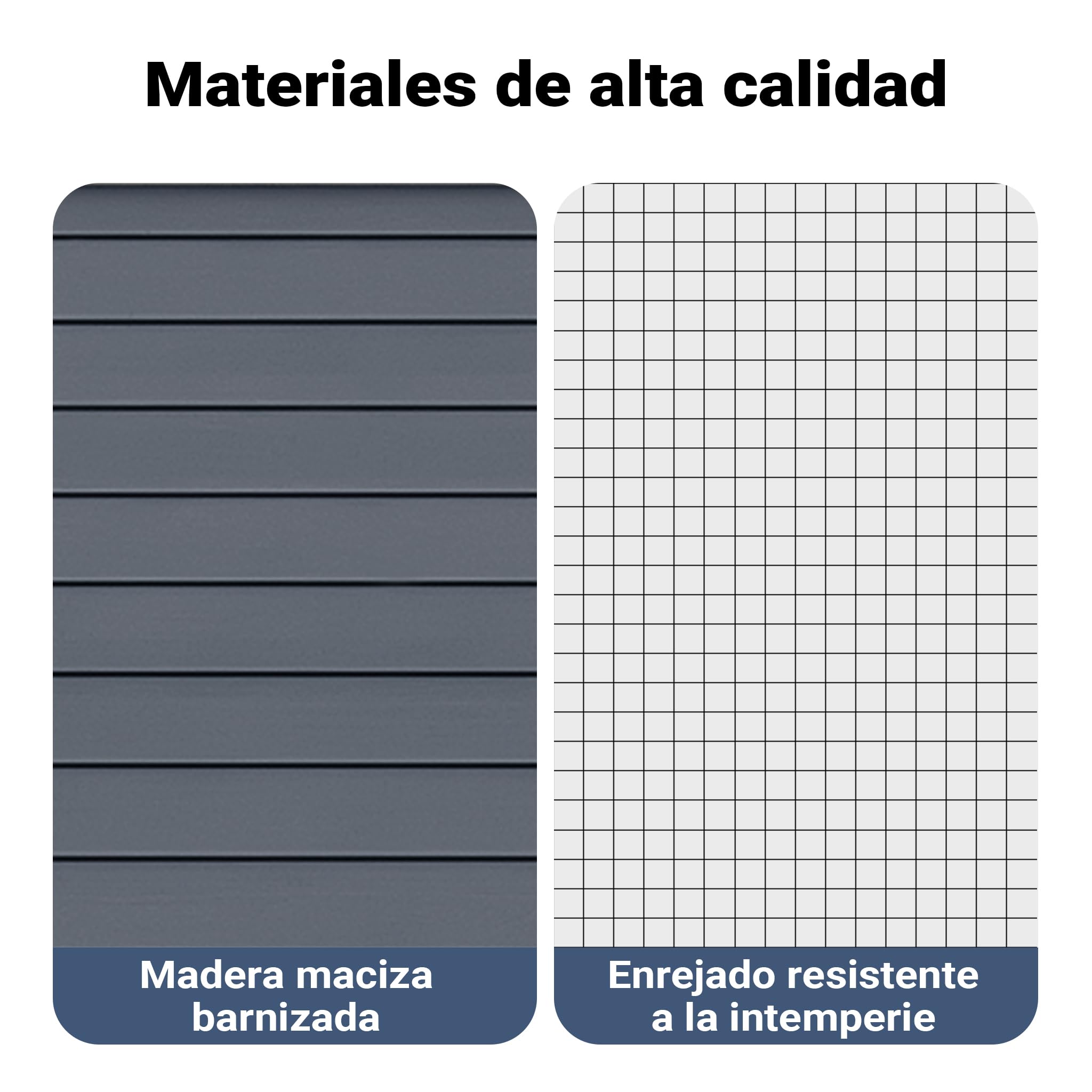 Gallinero Gris de Madera 310x150x150cm, nidos y Corral, Bandeja extraíble Limpieza