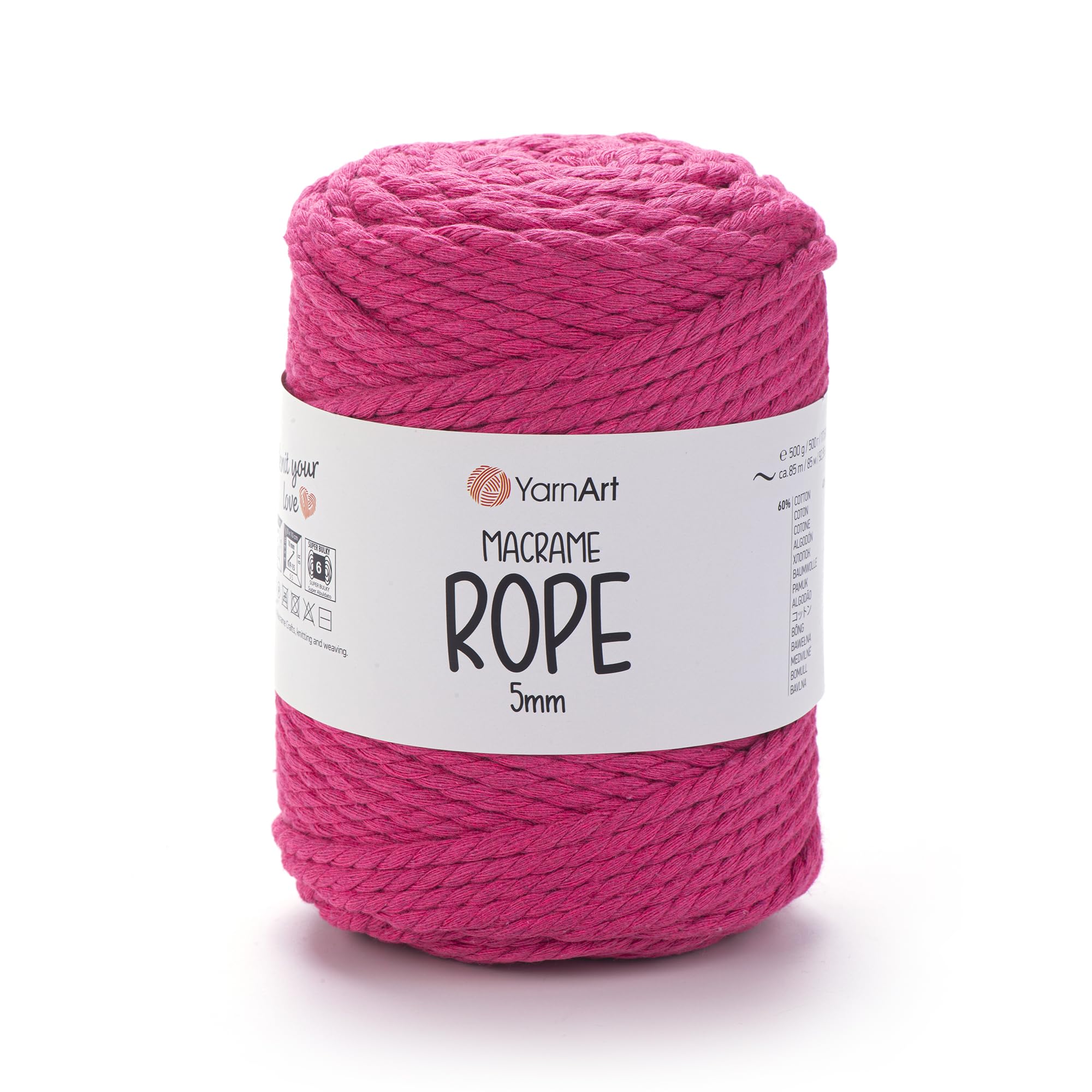 YarnArt El Örgü İpi MACRAME ROPE 5 MM, 803, 2x500 gr