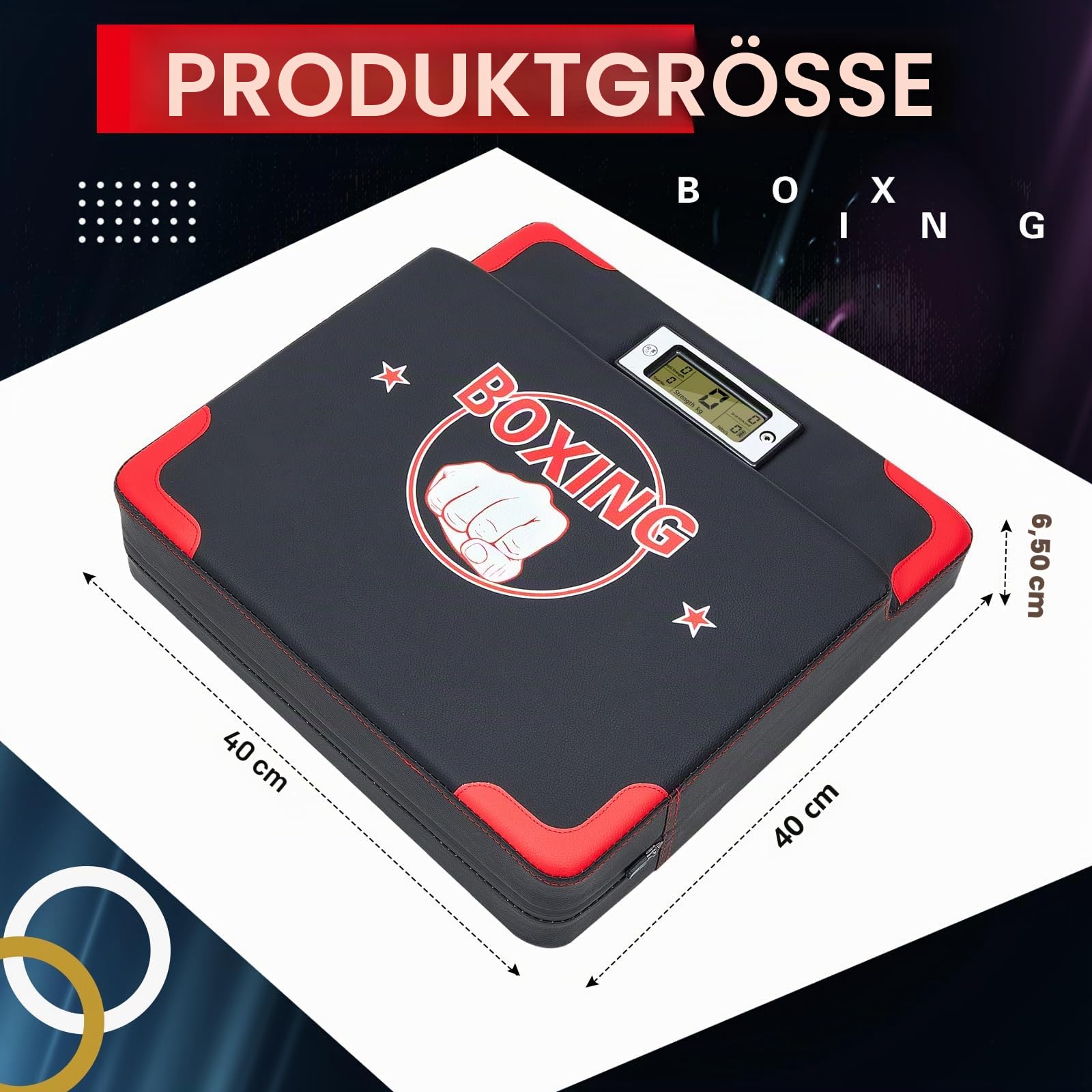 Hoteam Boxkrafttester, Schlagkraftsensor, verstellbare Höhe, Box-Trainingsgerät, Wandmontage, Boxer, Boxer, Boxsack, Maschine für Erwachsene und Kinder (stilvoll)