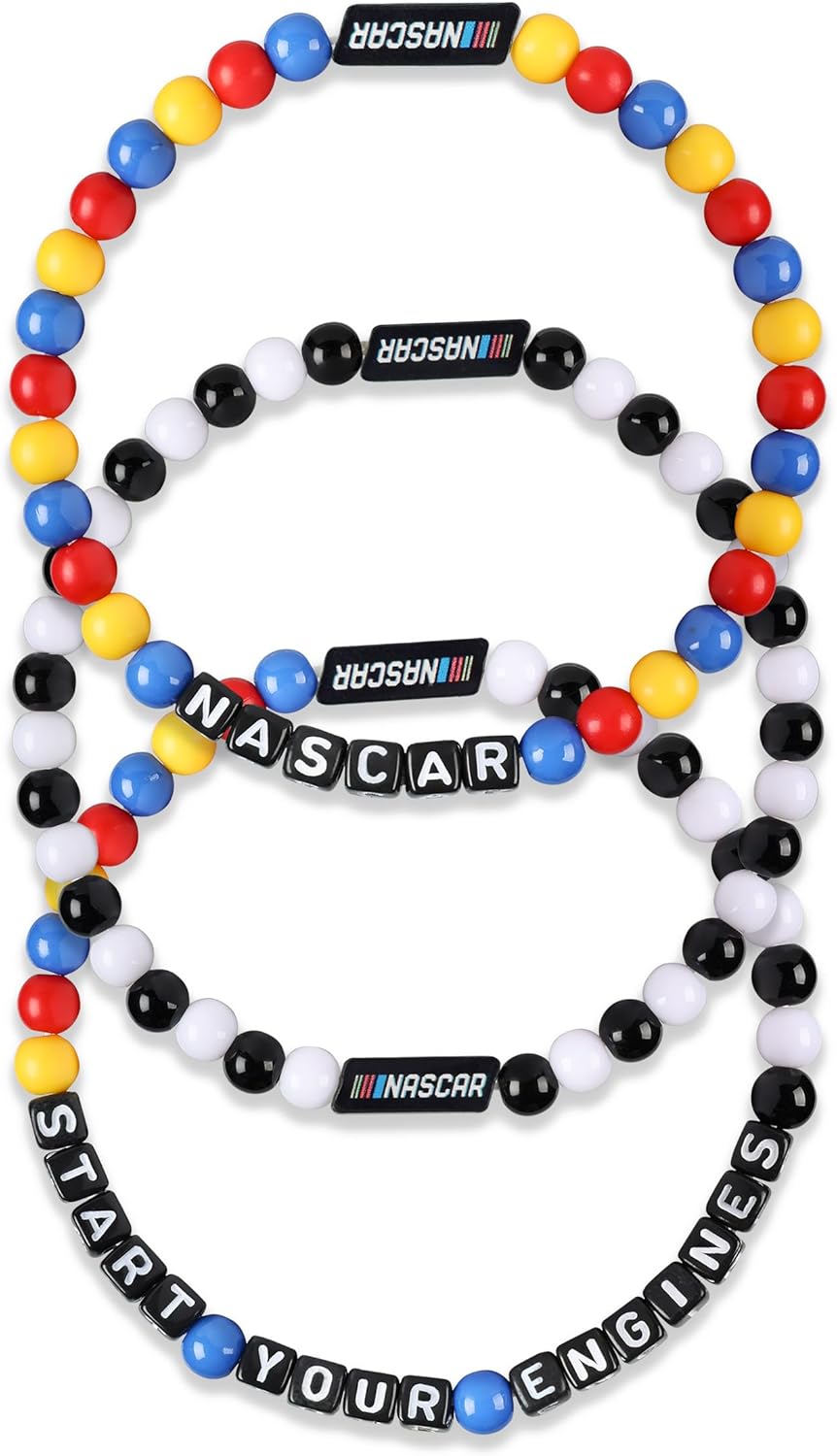 FOCO NASCAR Mens 3 Pack Friendship Bracelet