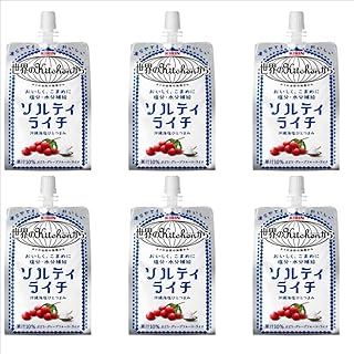 (まとめ買い)キリン 世界のKitchenから ソルティライチ 300g パウチ 凍らせてもおいしい タイの台所の知恵から 沖縄海塩ひとつまみ ぶどう グレープフルーツ ライチ 300g×6パック