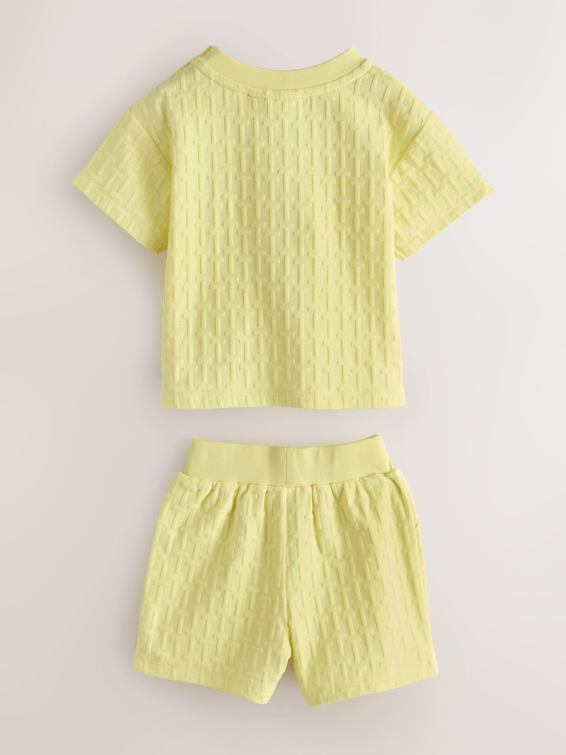 Baby Jungen T-strukturiertes T-Shirt und Shorts im Set