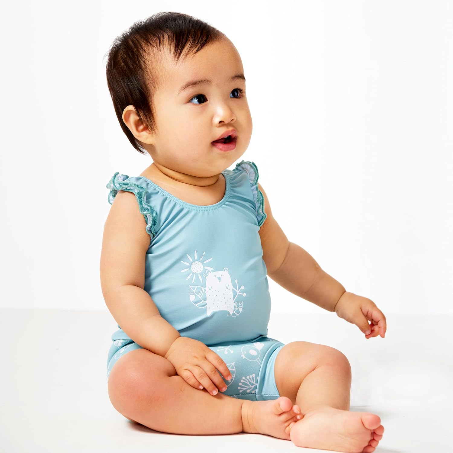 Splash About Happy Nappy One Piece Swimsuit, Sunny Bear, 3-8 Months