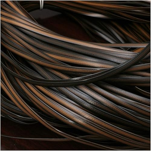 Miniatura 49 de Queenbox Ratán sintético plano de 0.3 pulgadas x 196 pies (196.9 ft), materiales de reparación de ratán de polietileno de plástico de 0.315 in