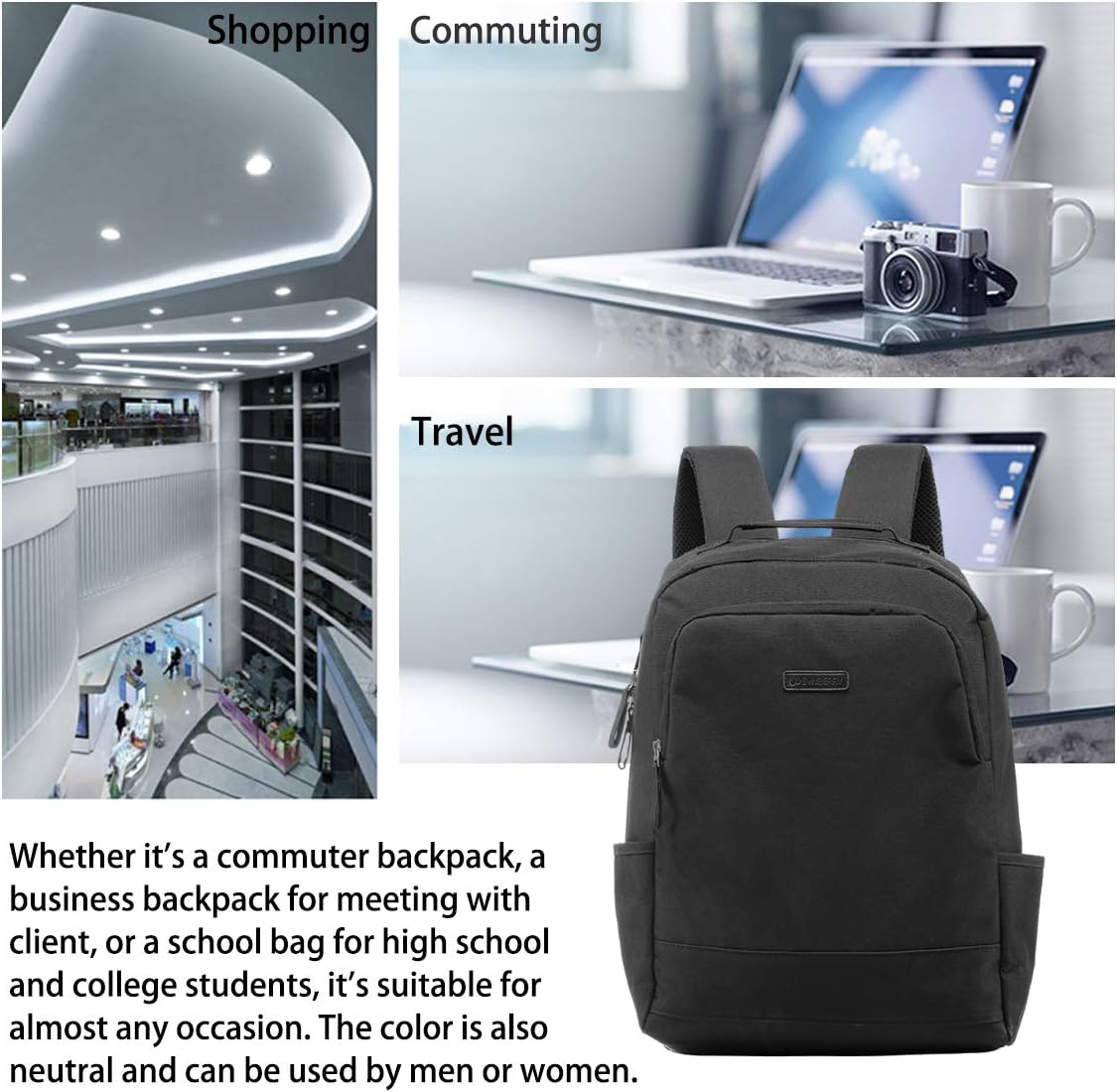 Super Big Clearance! Business Laptop Backpack, 15.6 inch College School Travel Women Men Computer Bag Black One-Day Sale: Up to 60% Off Business Laptop Backpack, 15.6 inch College School Travel Women Men Computer Bag Black