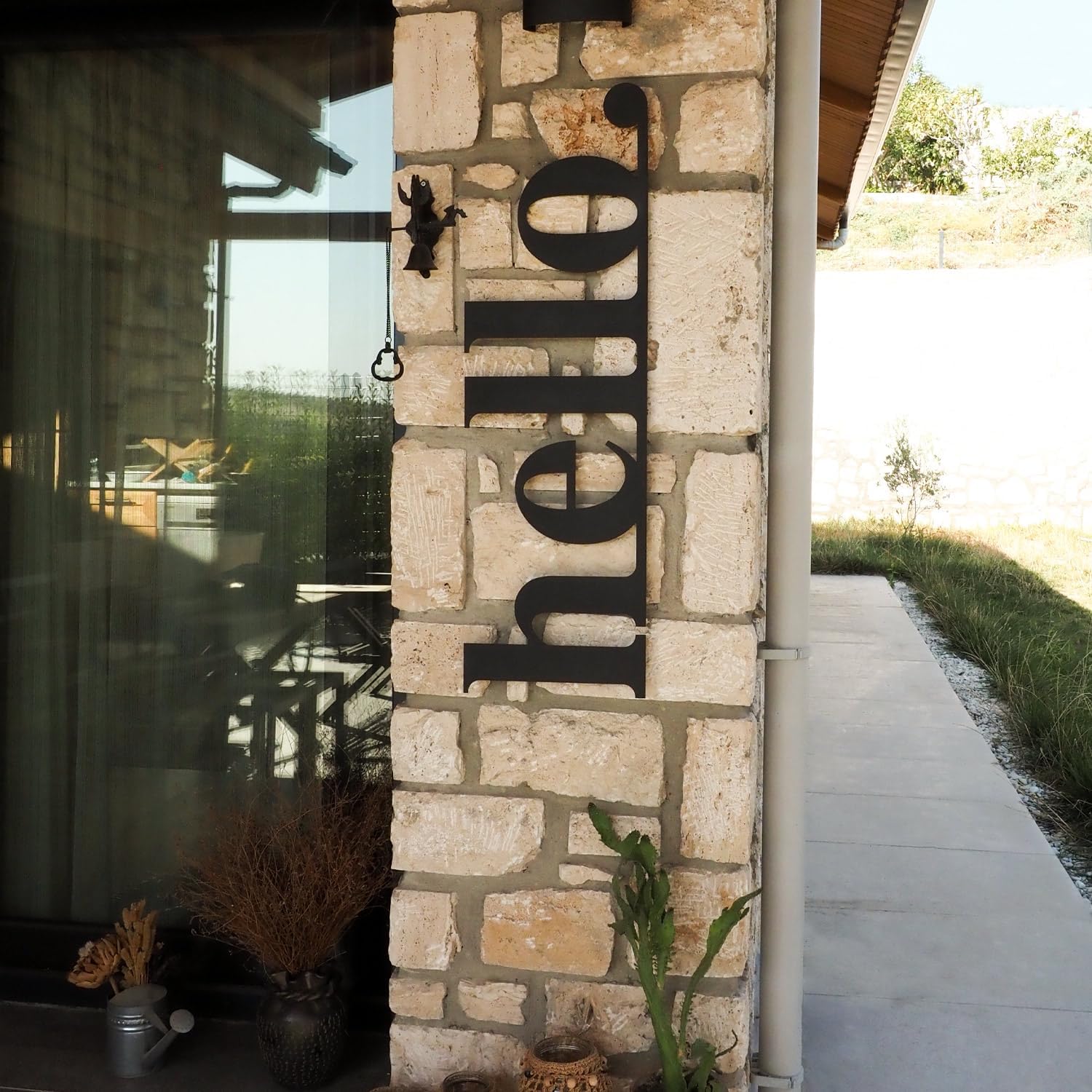 Amazon.com: Metal Hello Sign, Front Door Decor, Welcome Sign for Front ...