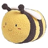 ARELUX 14in Soft Bee Stuffed Animal Plush Toy Cute Fuzzy Bumblebee Plushies Doll Realistic Cartoon Honeybee Anime Pillow Room Decor Birthday for Kids Friends Boys Girls