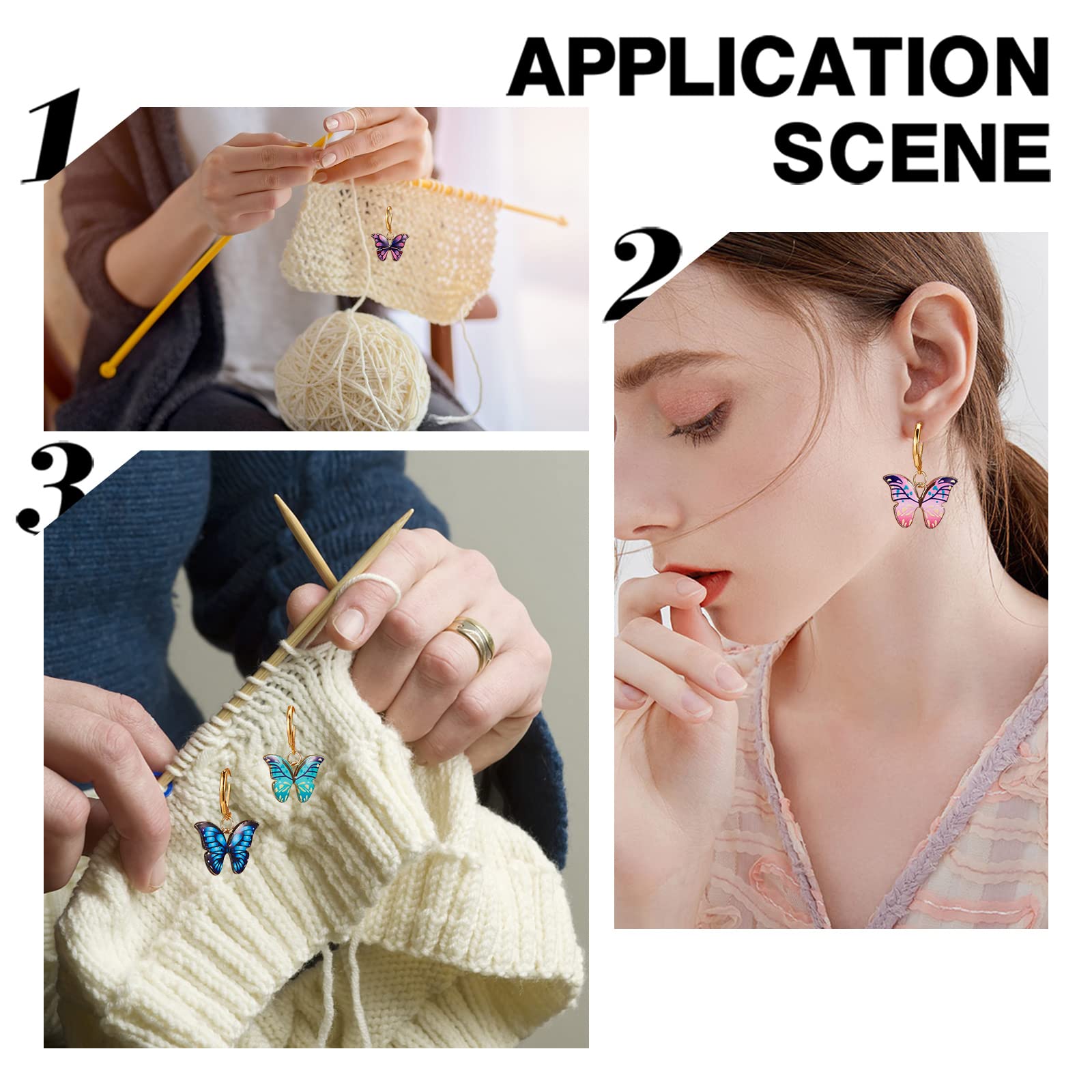 SUNNYCLUE 1 Scatola 40 Pezzi 2 Stili Api Segnapunti Ape Charms Bulk Hy Bee Charm Rimovibile Chiusura A Moschettone Marcatori Punto di Chiusura per