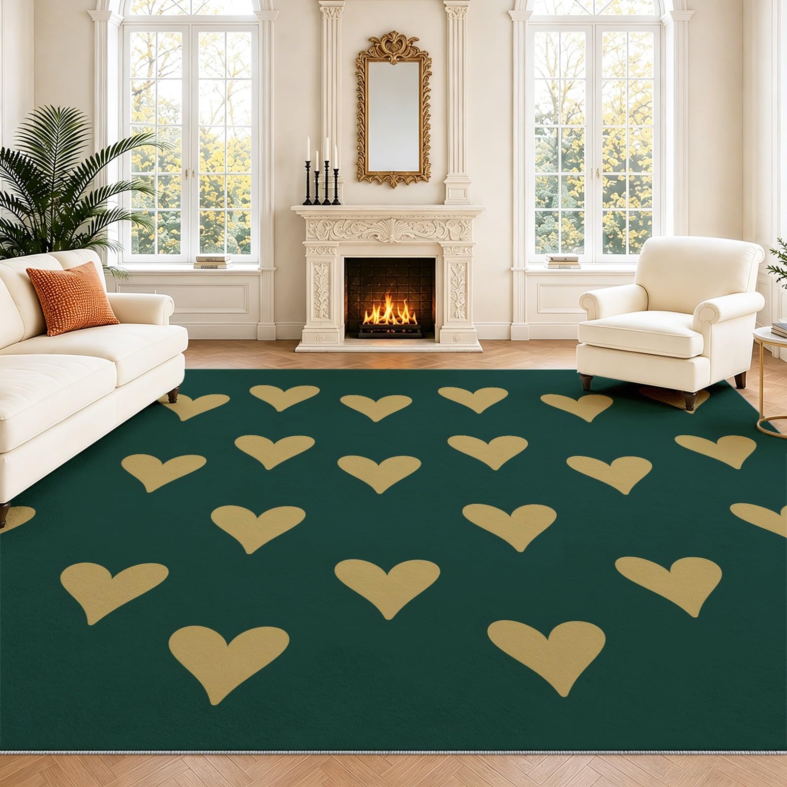 Générique Tapis de Enfant Vintage Ethnic Palmier Plume