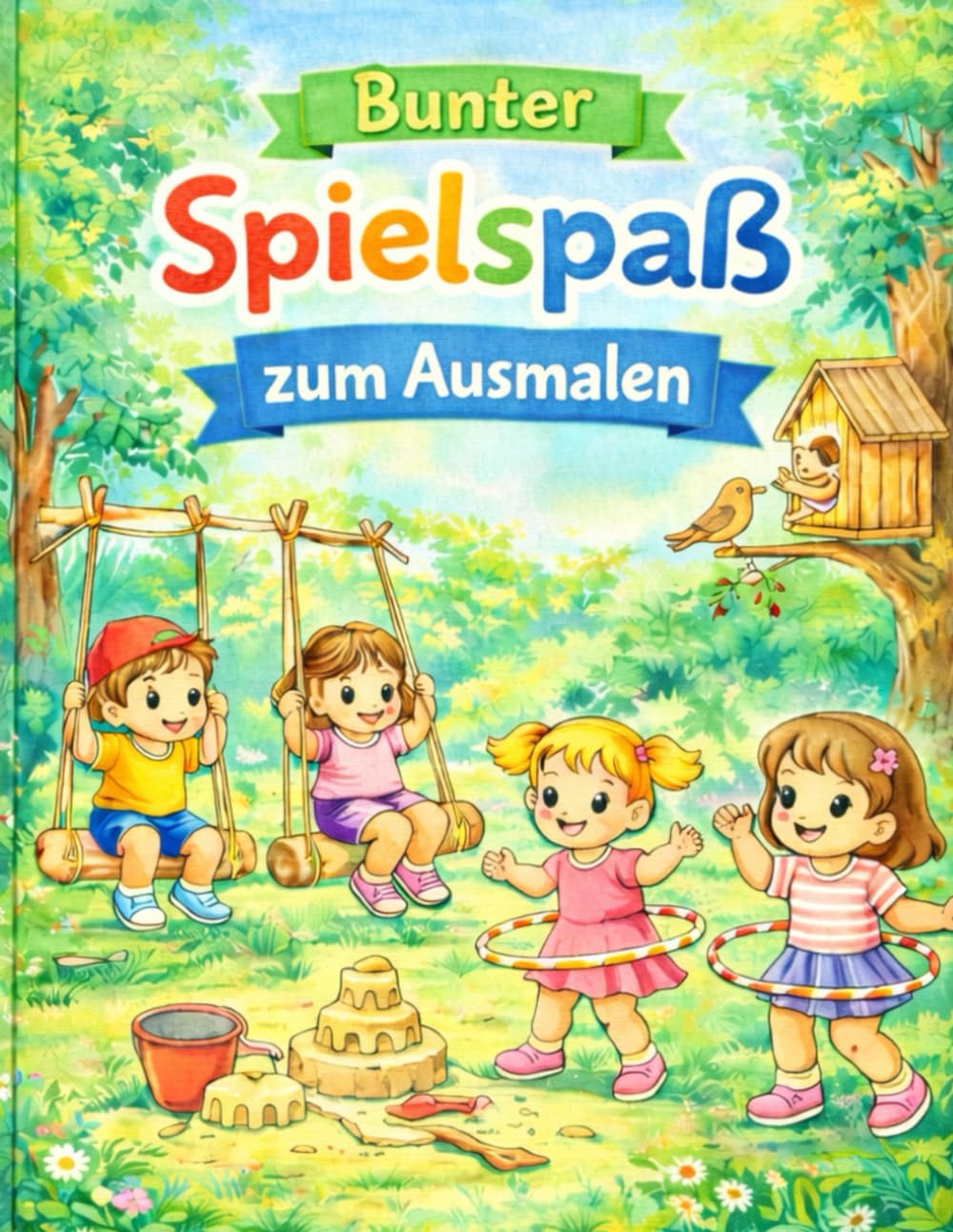 Bunter Spielspaß zum Ausmalen – Kreatives Malbuch für Kinder: Spielende Kinder, Natur & Abenteuer – Ein Malbuch für Kinder von 4–8 Jahren (Malbücher für Kinder 4 - 8 Jahre)