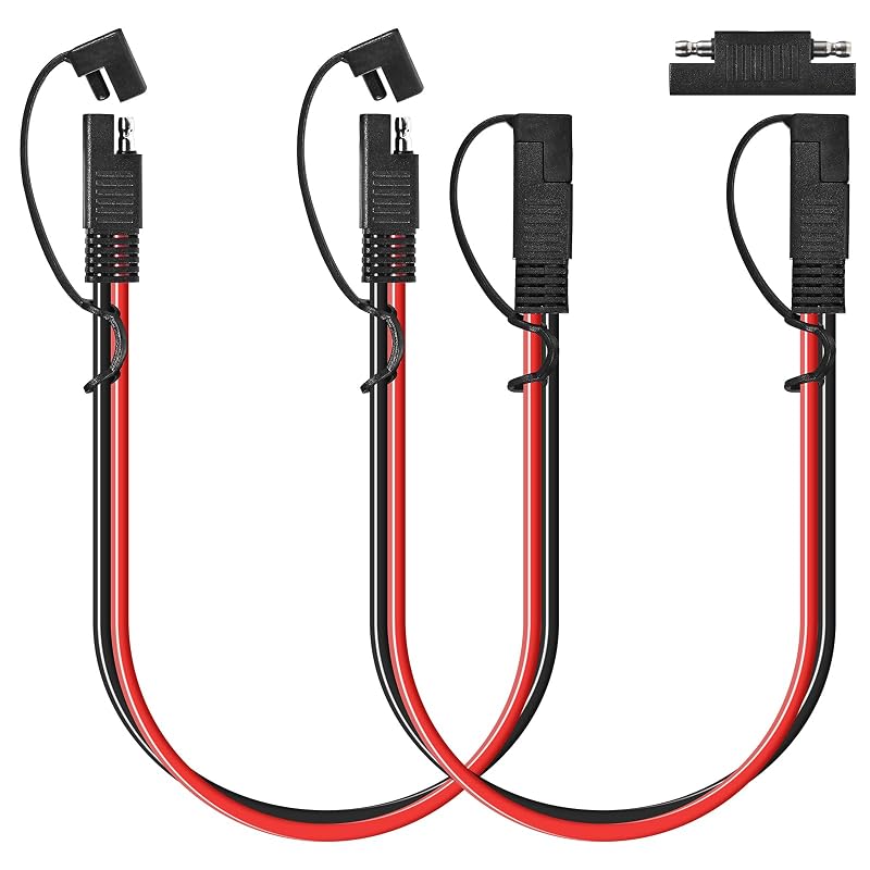 Kit de chicote com desconexão rápida SAE 12 V, 2 pinos e fio de cobre 10 AWG Usngsny, 2 unidades