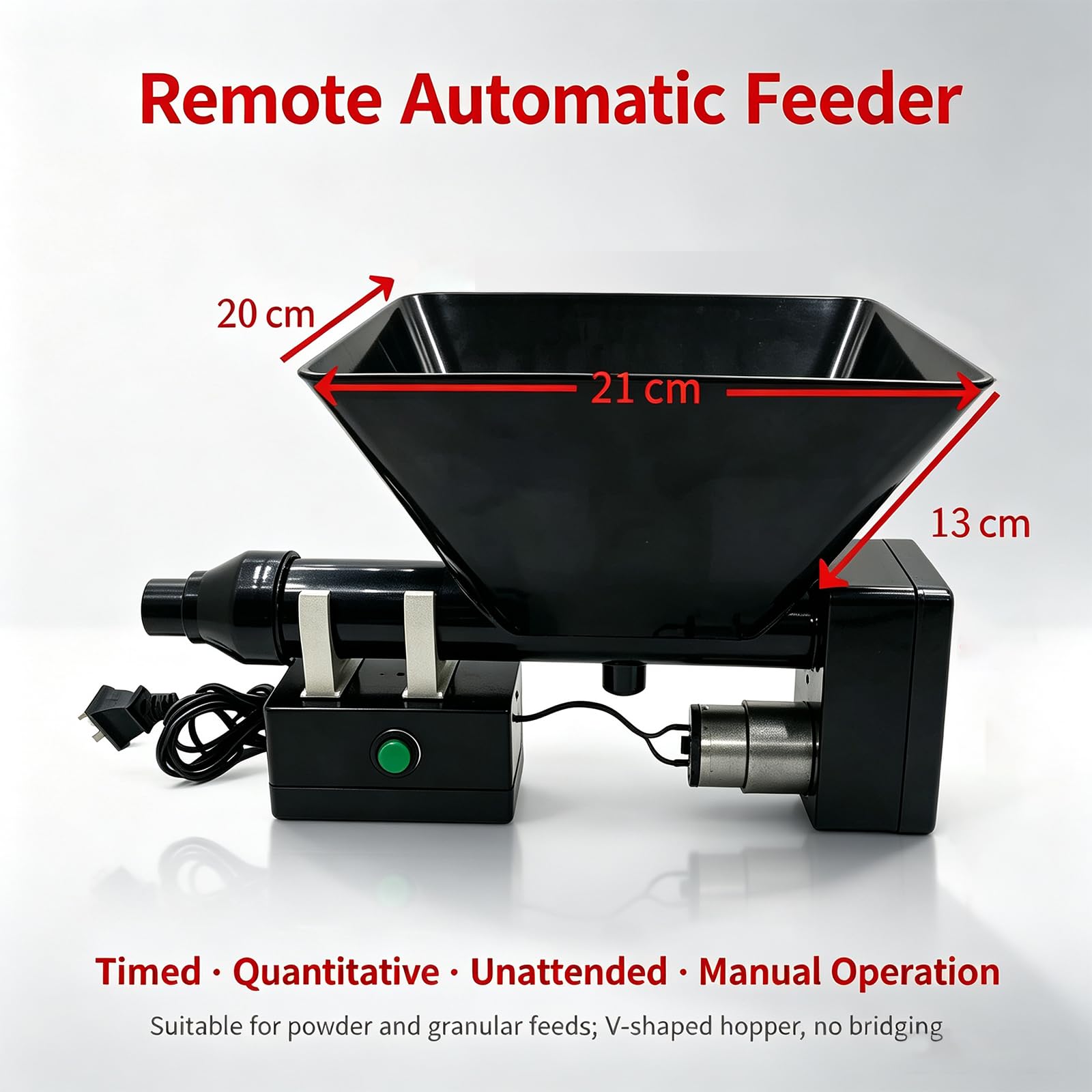 Alimentatore Elettrico A Coclea A Velocità Regolabile, Dispenser Di Polvere Secca E Granuli Fini Con Ugello, Macchina Per Dosaggio Continuo Controllato, Alimentatore Ausiliario Compatto Per