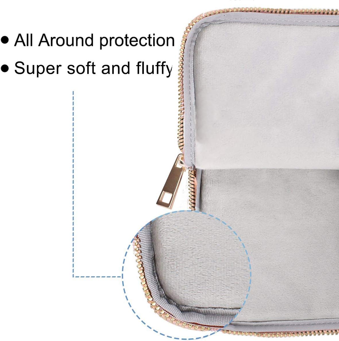 9-11Inch Tablet Sleeve Bag Case, Glitter PU Leather Pouch Cover Cases for iPad 10.5" 2019, iPad Pro 11 2018, iPad 9.7, Samsung Galaxy Tab, Surface Go 10" 2018-Rose Gold : Electronics