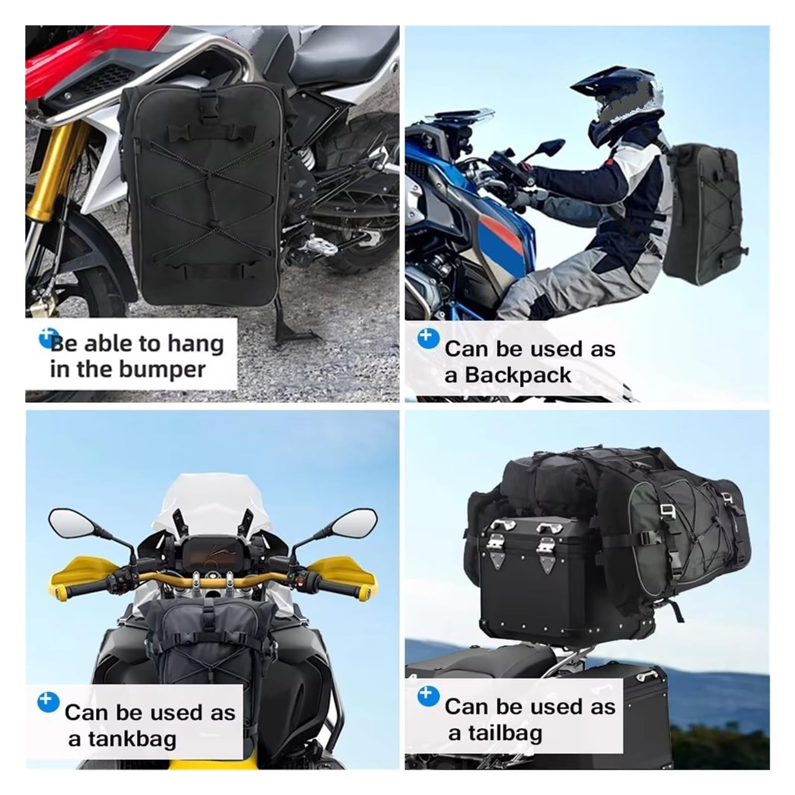 Moto Paraurti Borsa per BMW per R1200GS per R1250GS per F750GS per F850GS per CB500X per CRF1000L Borsa da Moto Zaino Laterale Paraurti Bagaglio Sella(30L)