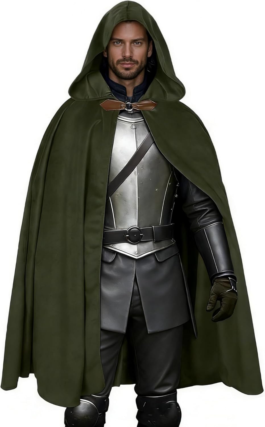 Medieval Velvet Hooded Cloak -Renaissance Hooded Cloak Halloween Costume Medieval Hobbit Halloween Costume Cape