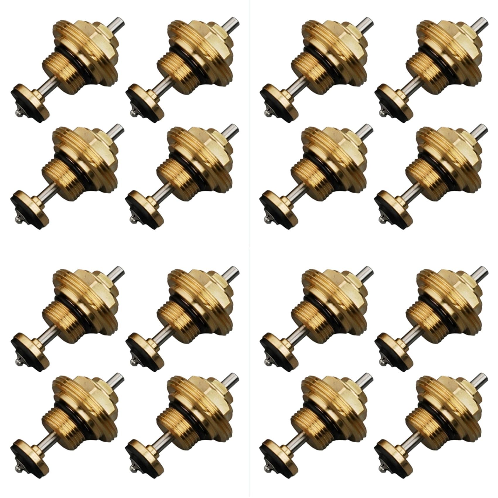 Jnchdghwa As Shown 16Pcs 3/8 Inch Return Pin Valve Insert M30 X 1.5 For Ufh Actuator Underfloor Heating Distributor (3/8)
