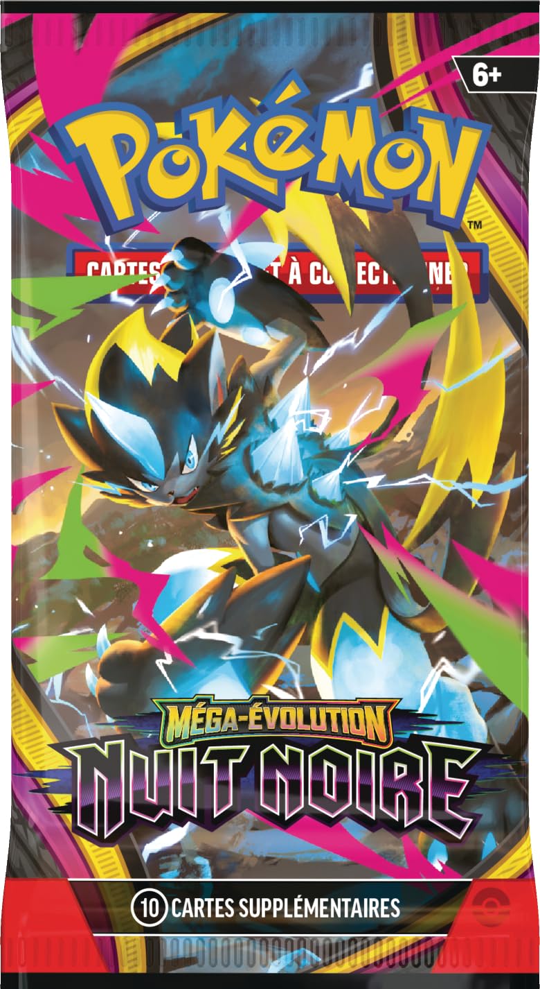 Pokémon : présentoir de boosters Méga-Évolution – Nuit Noire (18 boosters)