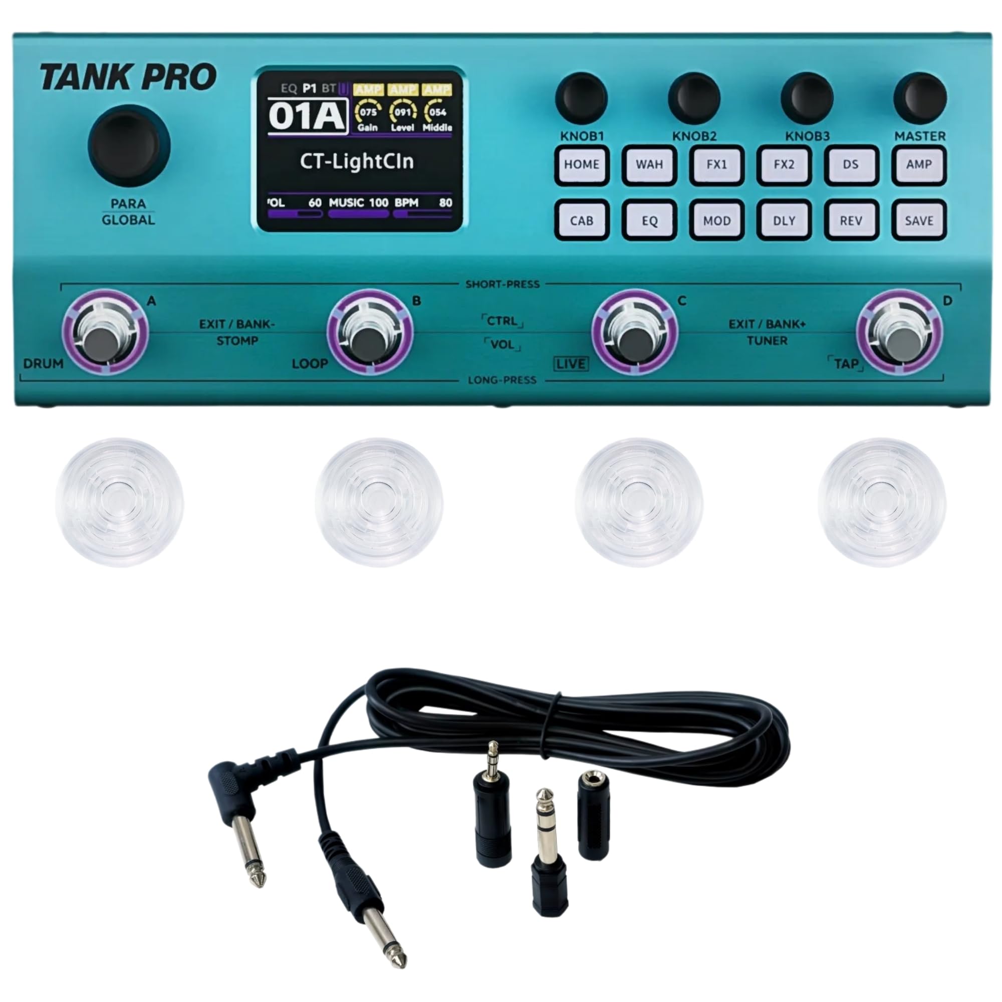 Amazon | M-VAVE TANK-PRO マルチエフェクトギターペダル、マルチ