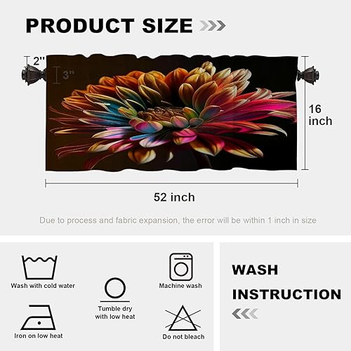 Miniatura 10 de Batmerry Cortinas negras modernas y sencillas a rayas, con diseño geométrico de cebra en negro y blanco, cortina de cocina corta de poliéster para