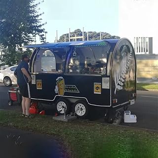Customizable Mobile Food Trailer for Sale, Professional Kitchen Design for Coffee Shops, Snack Counters and Hot Meal Service at Markets, Events and Busy Streets