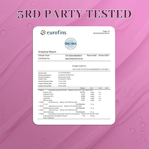 Miniatura 6 de Fuqihero Probióticos vaginales para mujeres humectante vaginal, equilibrio de pH, probióticos 12B CFU