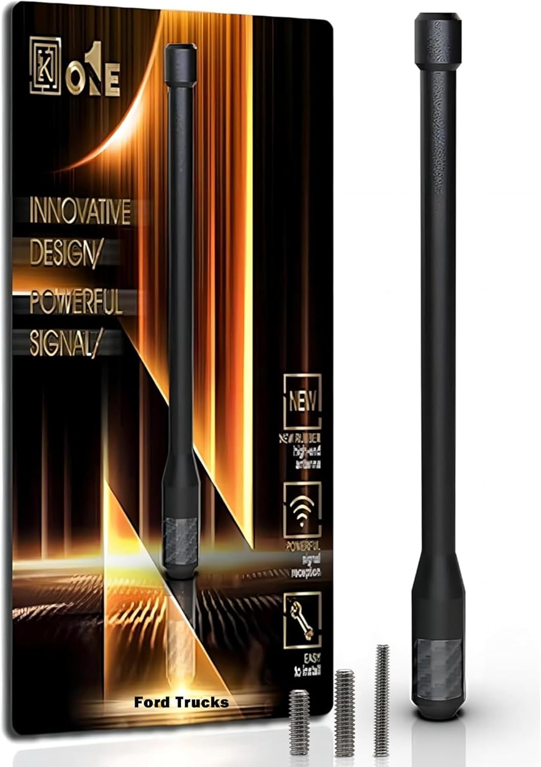 KEYO1E New Carbon Fiber Antenna Compatible with Ford F150 / Bronco / F250 / Lightning/Raptor / 7.9 Inches Flexible Durable Rubber Antenna Replacement/Internal Copper Coil for Enhanced Reception KEYO1E New Carbon Fiber Antenna Compatible with Ford F150 / Bronco / F250 / Lightning/Raptor / 7.9 Inches Flexible Durable Rubber Antenna Replacement/Internal Copper Coil for Enhanced Reception