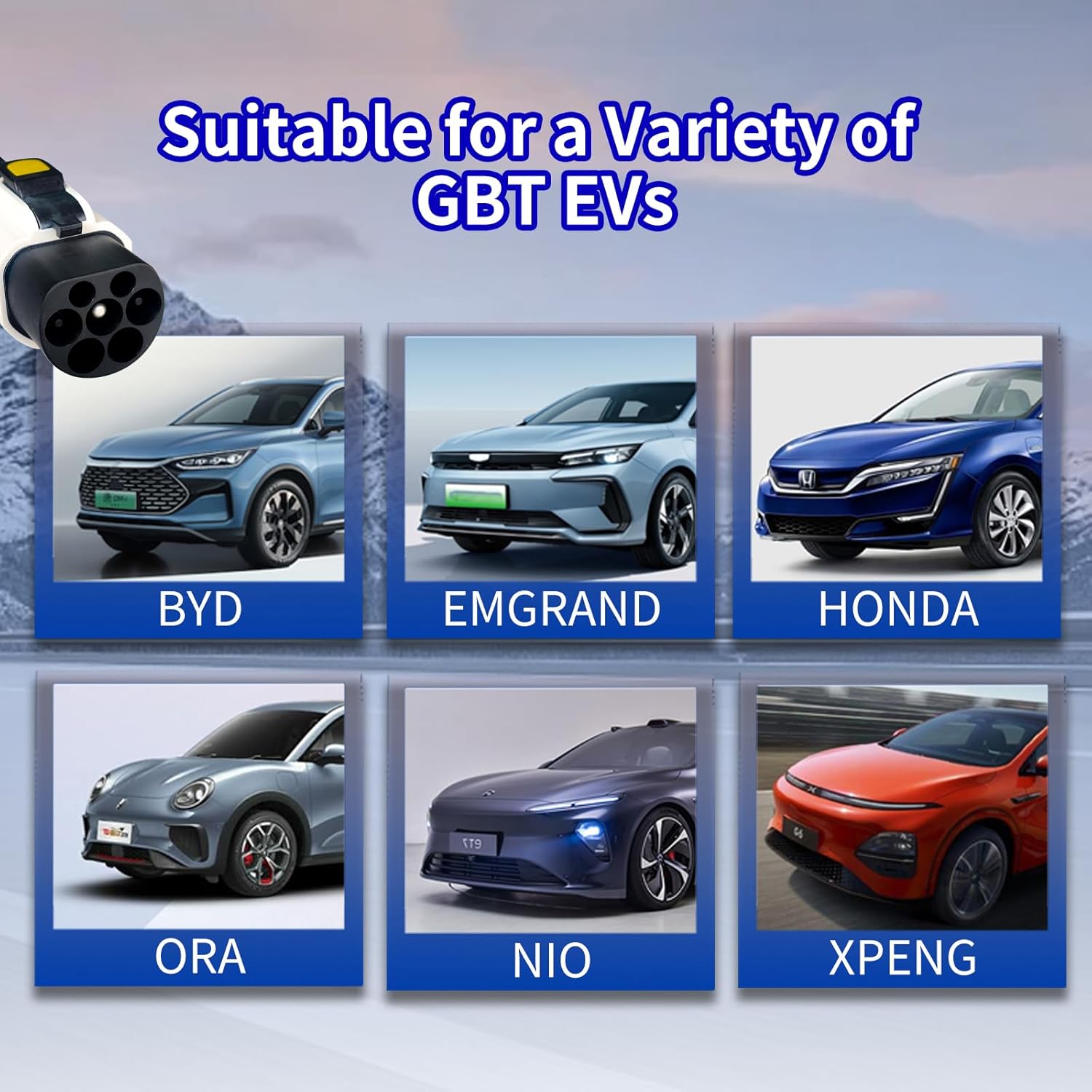 EV Charger Connector Type 1 to GBT Adapter Electric Vehicle Charging Adapter SAE j1772 to GBT EV Charging Adapter, TYPE1-GBT01