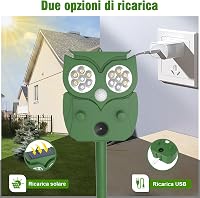 HULAXILOTI Ultrahangos Macskariasztó Napelemes, Állatok Elűzésére Beállítható Frekvenciával 6
