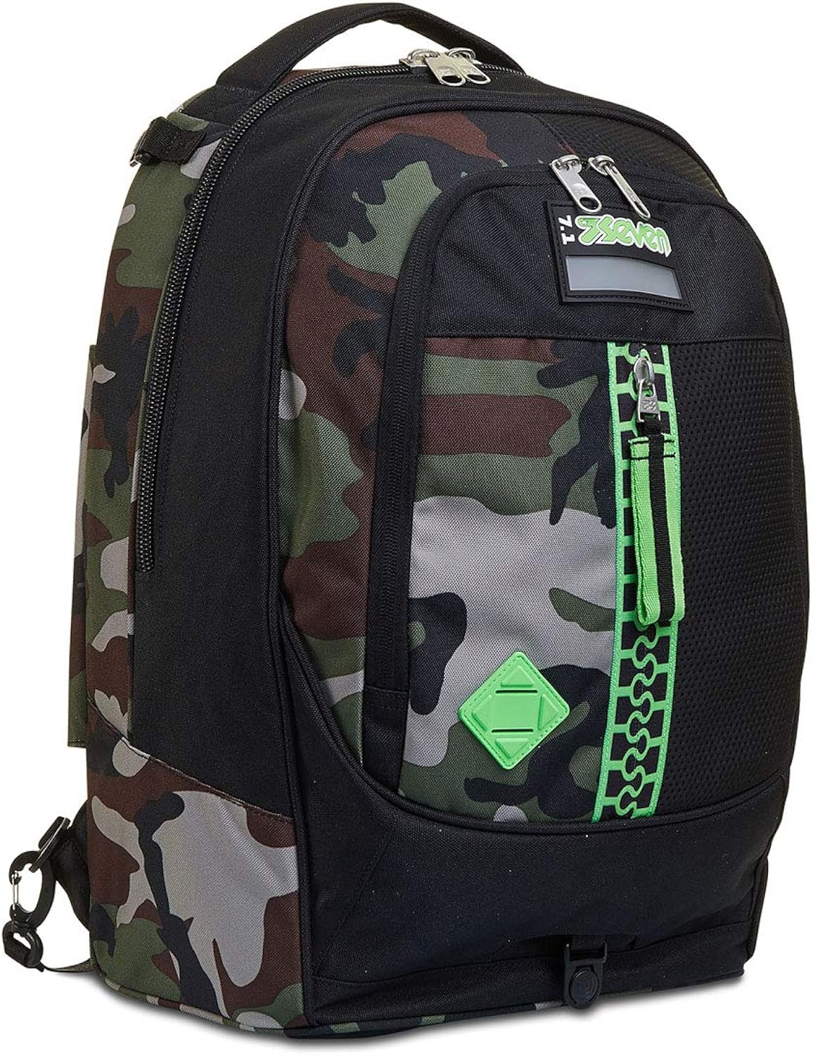 Seven Trolley Scuola Sganciabile Jack 3 Ruote, Nero e Verde, Zaino Con Carrello Sganciabile, 3 in 1, Triplo Uso, Con Spallacci Uso Zaino, Zaini Trolley, Scuola Tempo libero, Bambini e Ragazzi Seven Trolley Scuola Sganciabile Jack 3 Ruote, Nero e Verde, Zaino Con Carrello Sganciabile, 3 in 1, Triplo Uso, Con Spallacci Uso Zaino, Zaini Trolley, Scuola Tempo libero, Bambini e Ragazzi