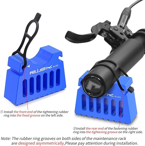Miniatura 5 de Soporte de reparación invertido para bicicleta, soporte de manillar portátil para mantenimiento de bicicletas, base antideslizante y correas de