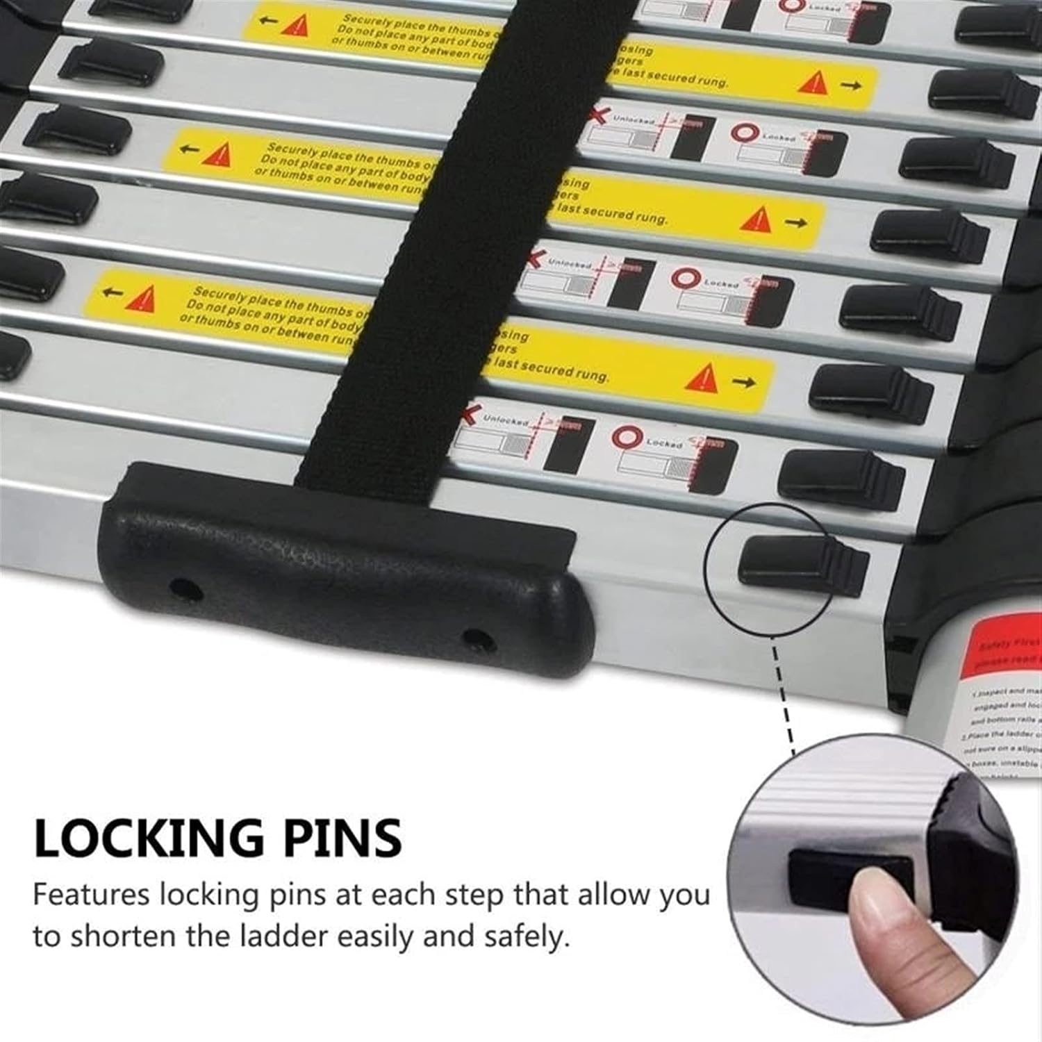 Telescopic Ladder Telescopic Ladders Multi-Purpose Extendable Ladder Telescopic Ladder Telescoping Extension Ladder 20ft / 16ft / 12.5ft / 10.5ft, Aluminum Telescopic Ladders for Rooftop RV