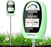 Vista 7 de Kit de prueba de suelo AiGerdinn, medidor de humedad del suelo 2 en 1, medidor de pH del suelo - Dial dual - Muestra resultados simultáneamente
