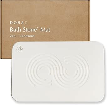 Dorai Home Bath Stone – Luxury Stone Bath Mat – Instantly Removes Water ...