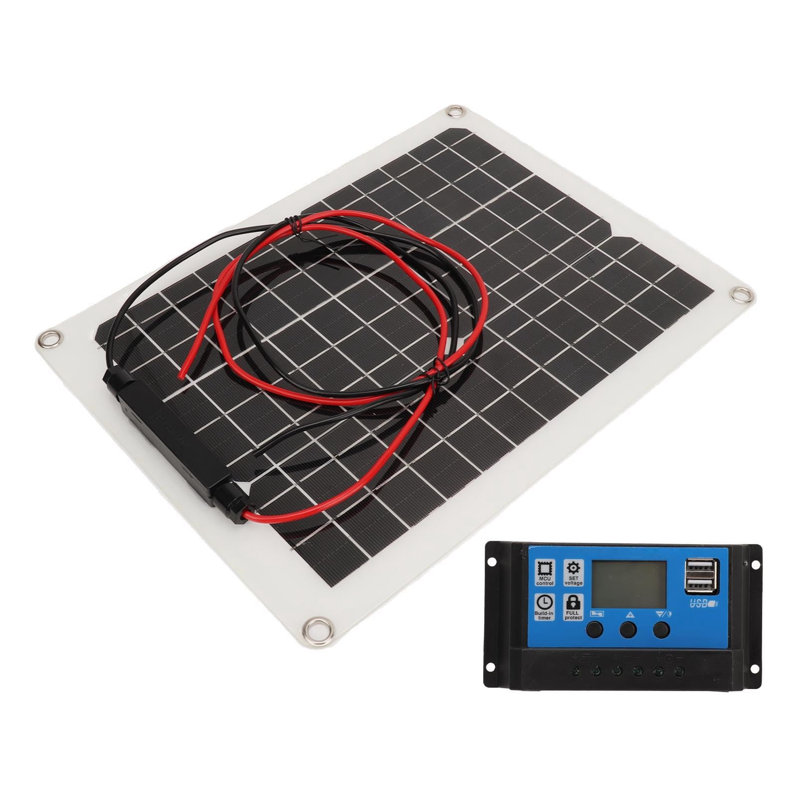 Panneau solaires 300 W haute efficacité, kit complet avec régulateur de charge IP67 50 A, compatible 12 V/24 V – idéal pour camping-car, van aménagé et usage nomade