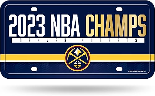 Rico Industries NBA Basketball NBA Champions Metal Auto Tag 6" x 12" - Great for TruckCarSUV
