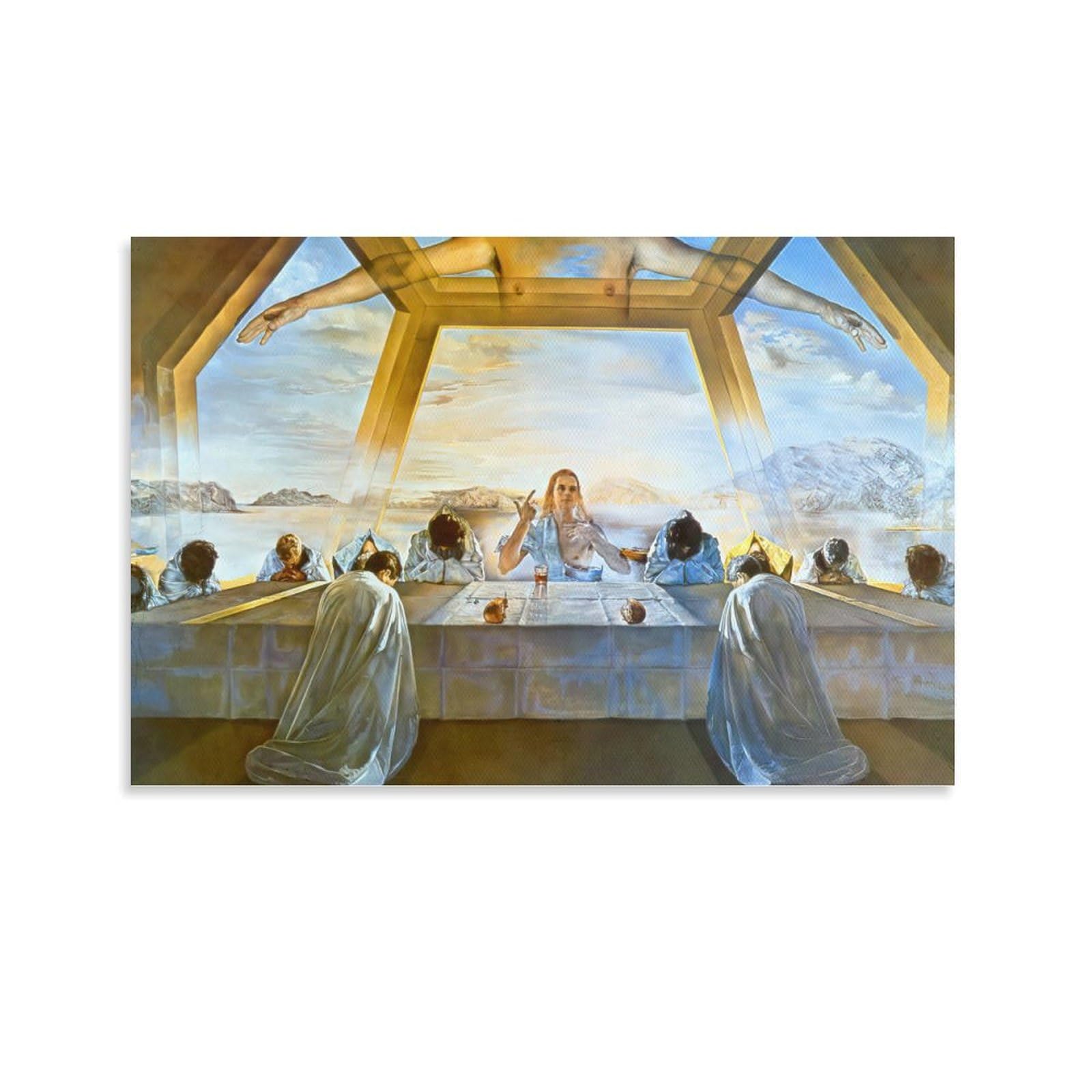 LUBOYANG Salvador Dali Last Supper Poster Poster Canvas Print Wall Art Poster Decorative Painting;; Unframe; 24x36inch(60x90cm)