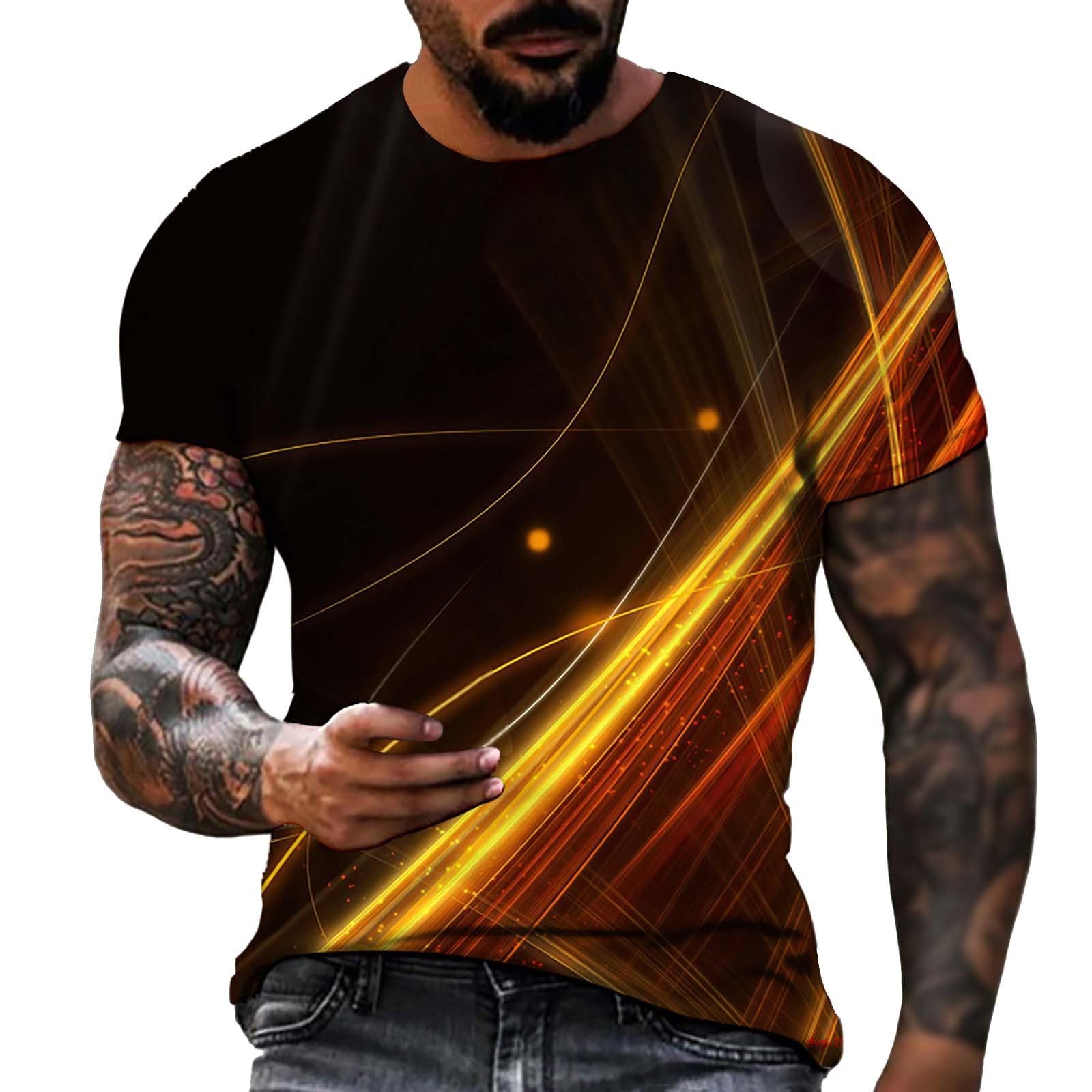 Generisch T-Shirts für Herren Sommer Rundhals T Shirt Kurzarm Einfarbig Crew Neck Shirt T-Shirt Herren Weiss Rundhals Slim Fit Bequem Und Atmungsaktiv